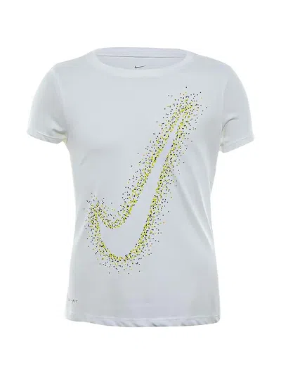 Nike Kids' Swoosh-print T-shirt In White