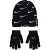Nike Kids'  Swoosh Repeat Beanie In Black