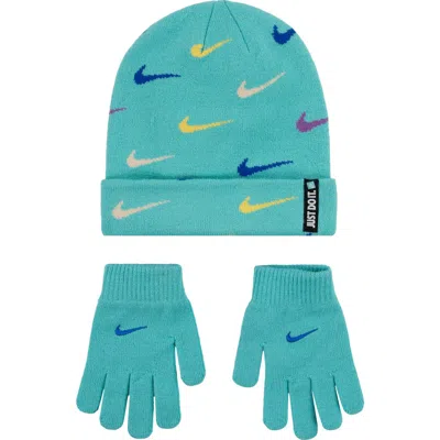 Nike Kids'  Swoosh Repeat Beanie In Blue