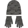 Nike Kids'  Swoosh Repeat Beanie In Gray