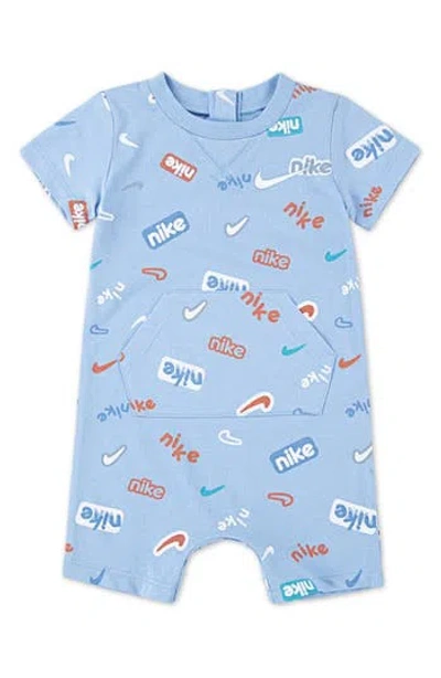 Nike Babies'  Swoosh Romper In Blue
