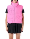 Nike Swoosh Series Oversized Down Vest In Pink