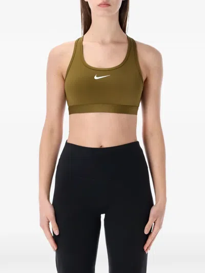 Nike Swoosh Sleeveless Sport Bras In Green