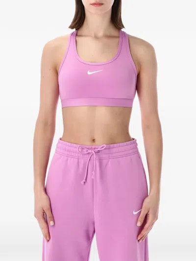 Nike Swoosh Sports Bra In Pink