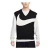 Nike Swoosh Sweater Vest 'black White'
