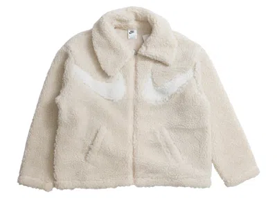 Pre-owned Nike Swoosh Womens Fullzip Jacket In Rattan/sail