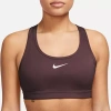 Nike Swoosh Womens Medium Support Sports Bra Dx6821 In Red