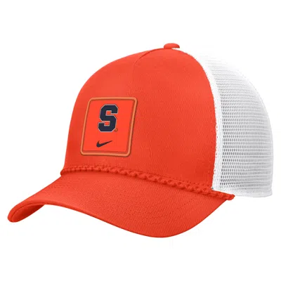 Nike Syracuse Sideline Rope  Unisex College Trucker Adjustable Hat In Orange