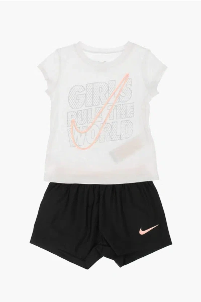 Nike T-shirt And Shorts Set In White