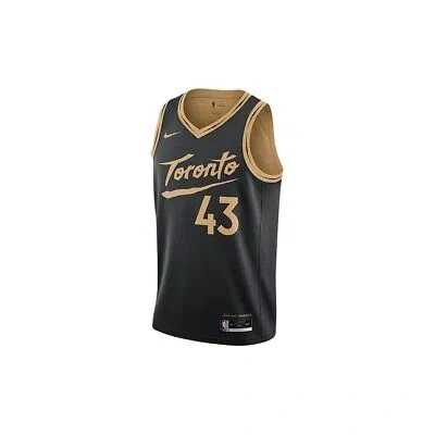 Pre-owned Nike T-shirt Basketball Men  Nba Toronto Raptors Pascal Cn1798014 Black-beige In Multicoloured