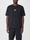 Nike Acg Lungs Cotton Blend T-shirt In Black,lt Smoke