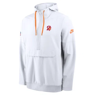 Nike Tampa Bay Buccaneers Alt Anorak  Men's Nfl 1/2-zip Hooded Jacket In White