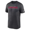 Nike Pewter Tampa Bay Buccaneers Primetime Legend Wordmark Performance T-shirt