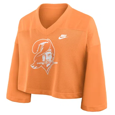 Nike Tampa Bay Buccaneers Rewind Fashion  Women's Dri-fit Nfl Cropped Jersey In Orange