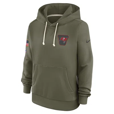 Nike Tampa Bay Buccaneers Salute To Service Sideline  Women's Dri-fit Nfl Pullover Hoodie In Brown