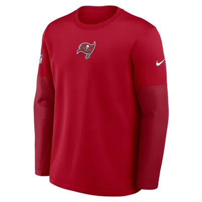 Nike Tampa Bay Buccaneers Scripted To Win Sideline Coach  Men's Therma-fit Nfl Long-sleeve T-shirt In Red