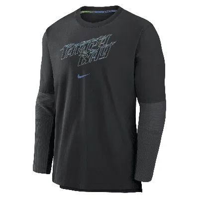 Nike Tampa Bay Rays Authentic Collection City Connect Player  Men's Dri-fit Mlb Pullover Jacket In Black