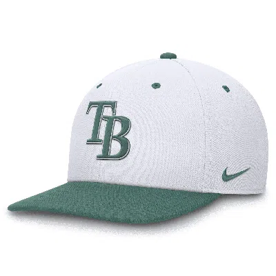 Nike Tampa Bay Rays Bicoastal 2-tone Pro  Unisex Dri-fit Mlb Adjustable Hat In White
