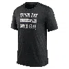 Nike Men's Heather Black Tampa Bay Rays Cooperstown Collection Local Stack Tri-blend T-shirt In Black