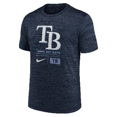 Nike Tampa Bay Rays Large Logo Velocity  Men's Mlb T-shirt In Blue