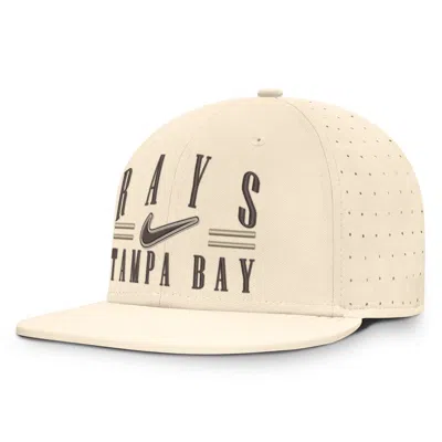 Nike Tampa Bay Rays True  Men's Aerobill Mlb Fitted Hat In White