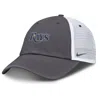Nike Tampa Bay Rays Wordmark Club  Men's Mlb Trucker Adjustable Hat In Grey