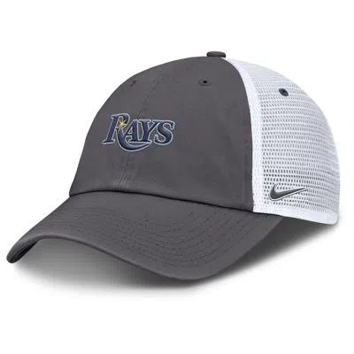 Nike Tampa Bay Rays Wordmark Club  Men's Mlb Trucker Adjustable Hat In Grey