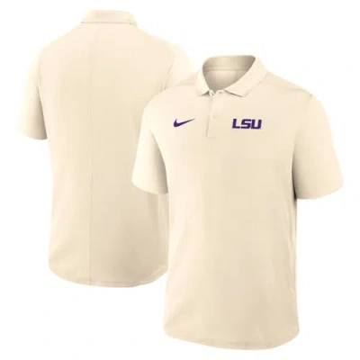 Nike Tan Lsu Tigers Primary Logo Victory Performance Polo In Neutral