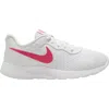 Nike Tanjun Ease Shoe In White/pink/volt