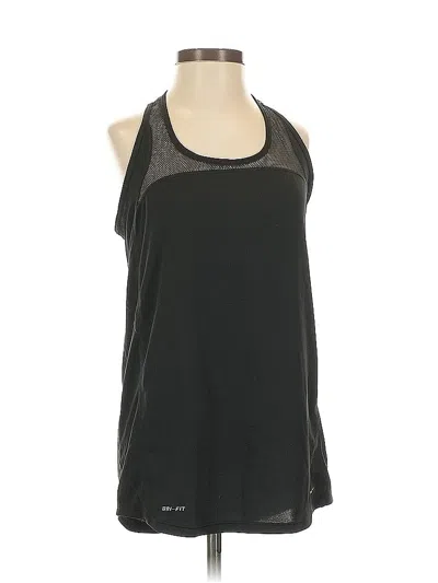 Pre-owned Nike Tank Top Black Halter Neckline Tops