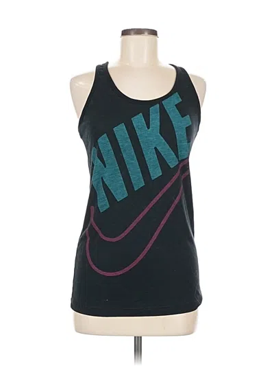 Pre-owned Nike Tank Top Black Halter Neckline Tops