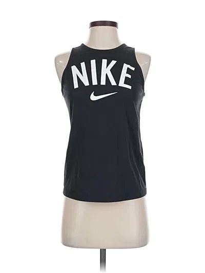 Pre-owned Nike Tank Top Black Halter Neckline Tops