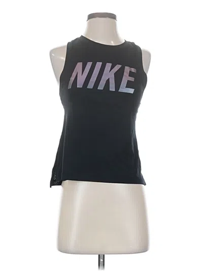 Pre-owned Nike Tank Top Black Halter Neckline Tops