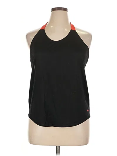Pre-owned Nike Tank Top Black Halter Neckline Tops