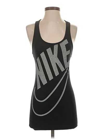 Pre-owned Nike Tank Top Black Halter Neckline Tops