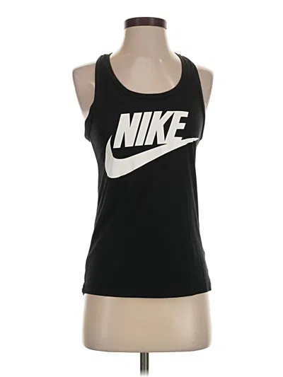 Pre-owned Nike Tank Top Black Halter Neckline Tops