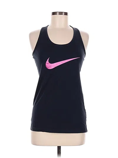 Pre-owned Nike Tank Top Black Halter Neckline Tops