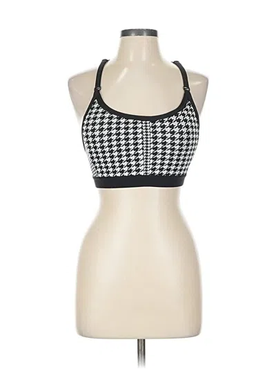 Pre-owned Nike Tank Top Black Houndstooth Pattern Halter Neckline Tops