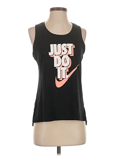Pre-owned Nike Tank Top Black Strapless Neckline Tops