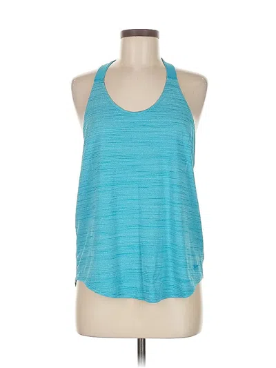 Pre-owned Nike Tank Top Blue Halter Neckline Tops