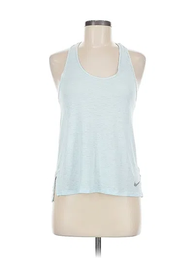 Pre-owned Nike Tank Top Blue Halter Neckline Tops