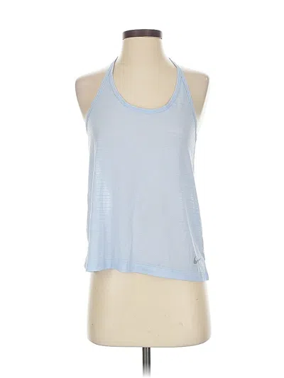 Pre-owned Nike Tank Top Blue Halter Neckline Tops