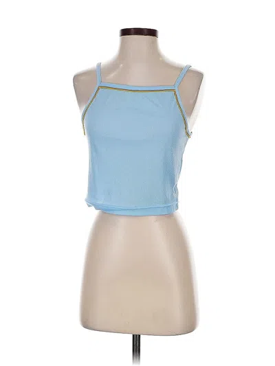 Pre-owned Nike Tank Top Blue Halter Neckline Tops