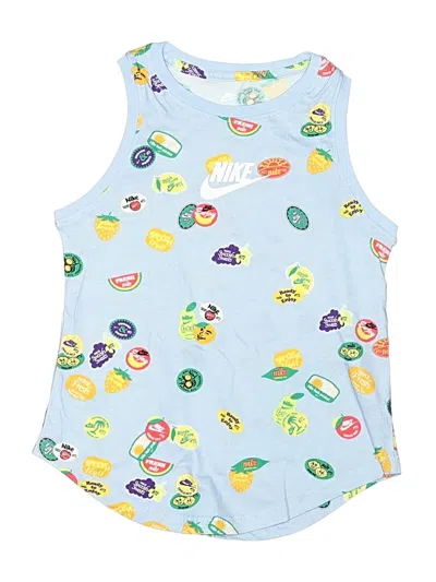 Pre-owned Nike Kids' Tank Top Blue Halter Neckline Tops