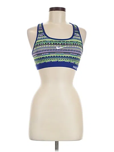 Pre-owned Nike Tank Top Blue Halter Neckline Tops