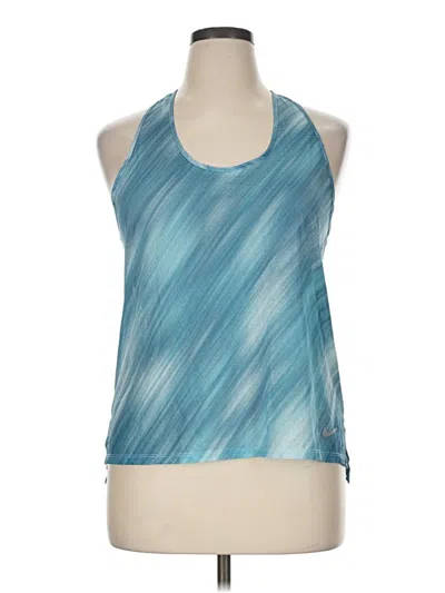 Pre-owned Nike Tank Top Blue Halter Neckline Tops