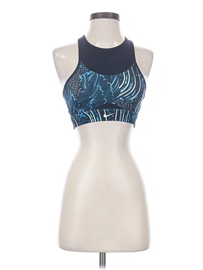 Pre-owned Nike Tank Top Blue Halter Neckline Tops