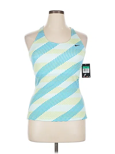 Nike Tank Top Blue One Shoulder Neckline Tops In Multi