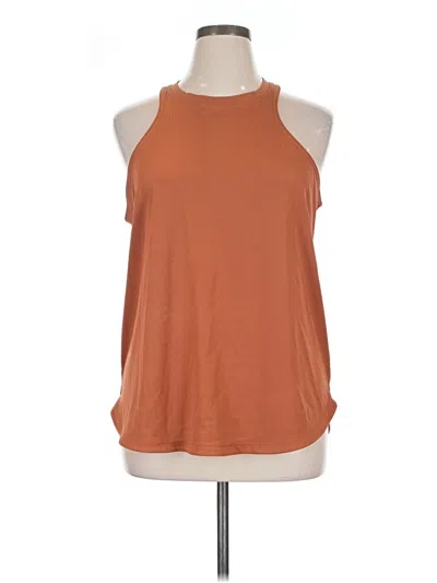 Pre-owned Nike Tank Top Brown Halter Neckline Tops