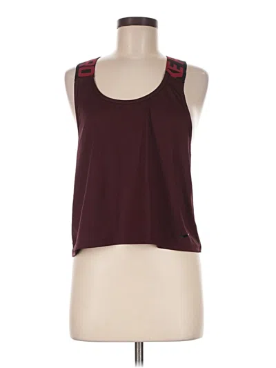 Pre-owned Nike Tank Top Burgundy Halter Neckline Tops